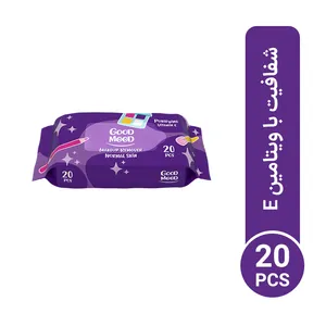 دستمال مرطوب گود مود مدل Purifying Vitamin E بسته 20 عددی