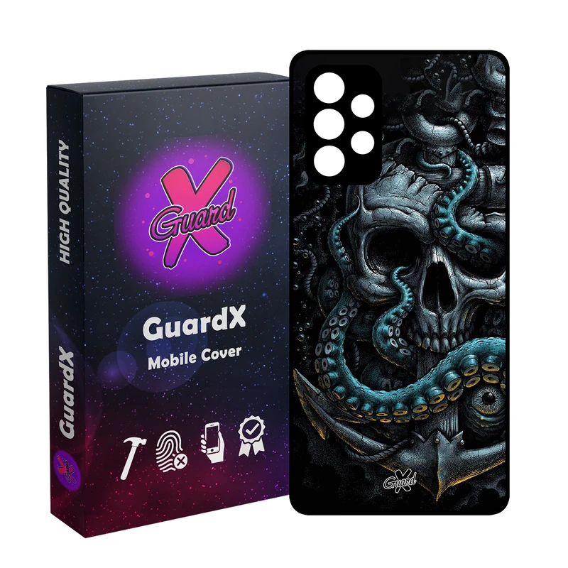 کاور گارد ایکس طرح جمجمه مدل Glass10563 مناسب برای گوشی موبایل سامسونگ Galaxy A52/A52S