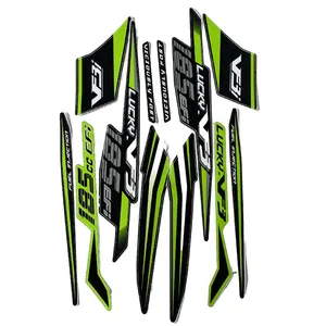 برچسب بدنه و رکاب موتور سیکلت وارون مدل B-20-GREN مناسب برای SYM لاکی 185 بسته 14 عددی