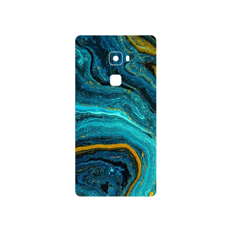برچسب پوششی ماهوت مدل Turquoise marblewith golden streaks مناسب برای گوشی موبایل هوآوی Mate S