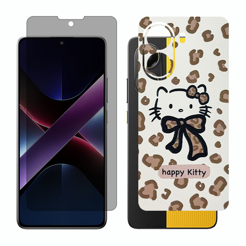 محافظ صفحه نمایش حریم شخصی گلس مدل Together مناسب برای گوشی موبایل شیائومی Poco X7 Pro به همراه برچسب پوششی پشت گوشی