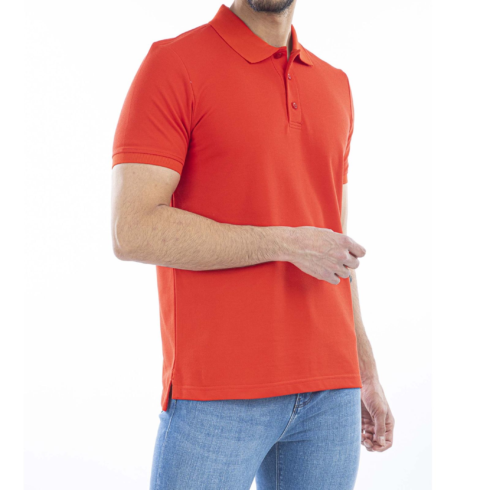 پولوشرت آستین کوتاه مردانه جوتی جینز مدل بیسیک کد 1551468 رنگ نارنجی -  - 5
