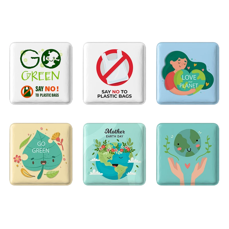 مگنت خندالو طرح محیط زیست کد 1658A مجموعه 6 عددی