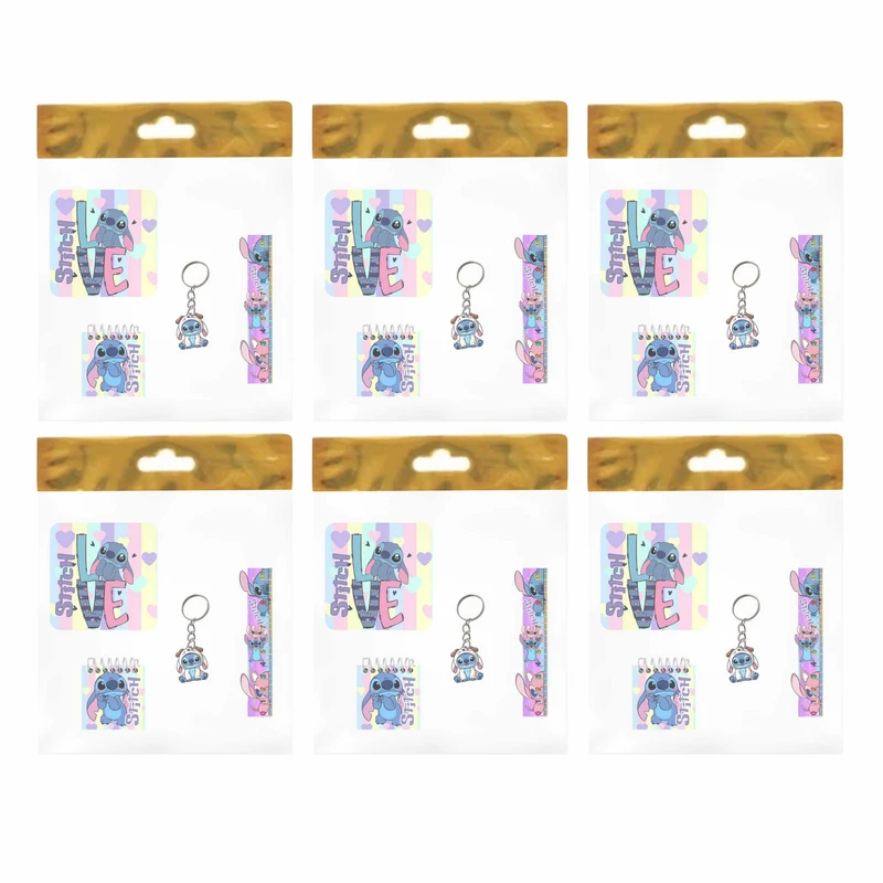 بسته لوازم تحریر مدل استیچ 4 بسته 6 عددی 