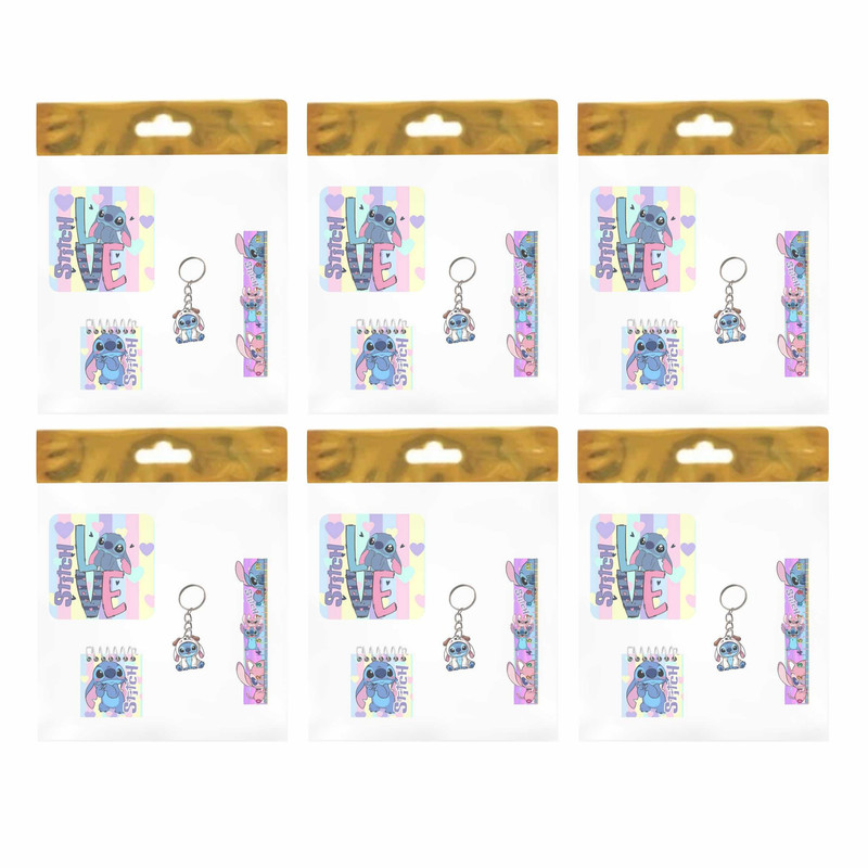 بسته لوازم تحریر مدل استیچ 4 بسته 6 عددی