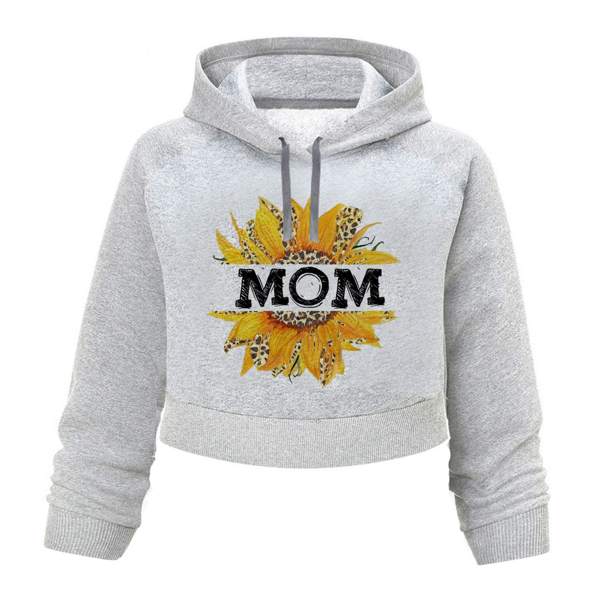 هودی کراپ زنانه مدل MOM کد K459 T