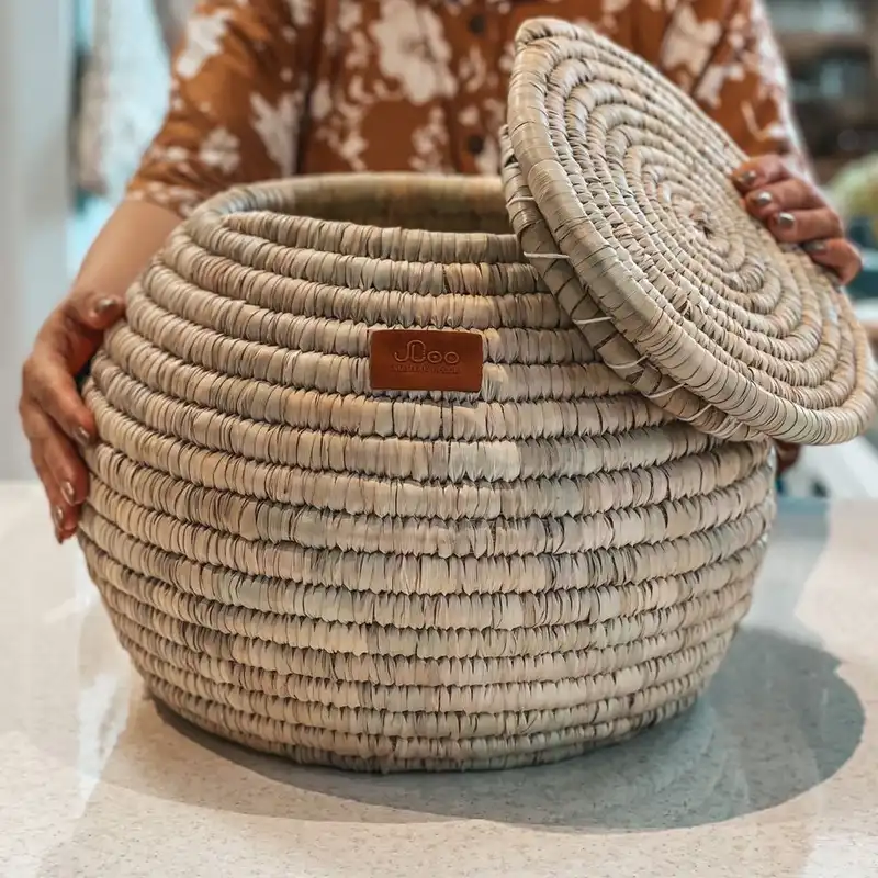 ظرف برنج حصیری مهتاک دکور کد 3