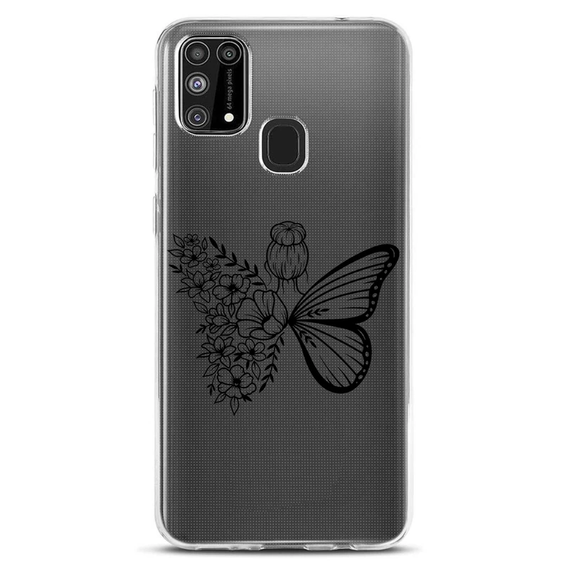 کاور مگافون طرح دختر پروانه ای مدل C53-B مناسب برای گوشی موبایل سامسونگ Galaxy M31         