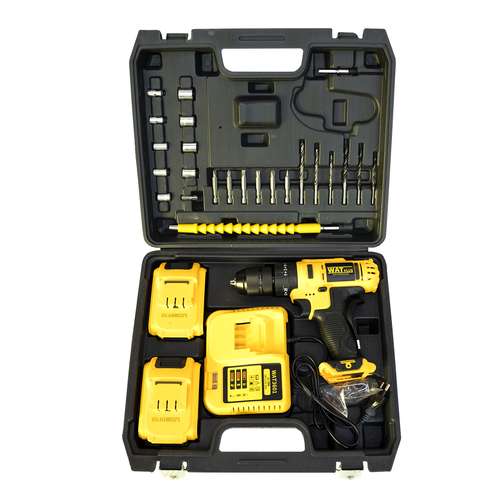 مجموعه 28 عددی دریل پیچ گوشتی چکشی شارژی واتپلاس مدل WAT3601-36v