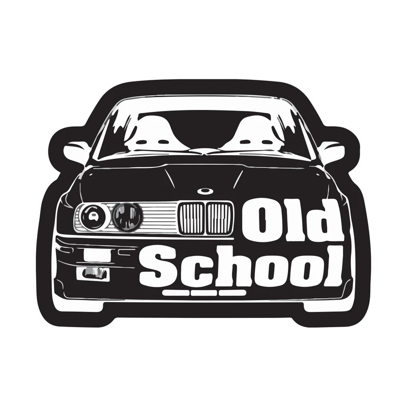 استیکر خودرو پویا مارکت طرح مدرسه قدیمی کد 1593