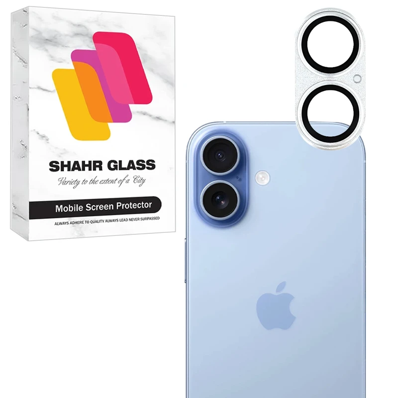 محافظ لنز دوربین فلزی شهر گلس مدل 3D1MS مناسب برای گوشی موبایل اپل iPhone 17