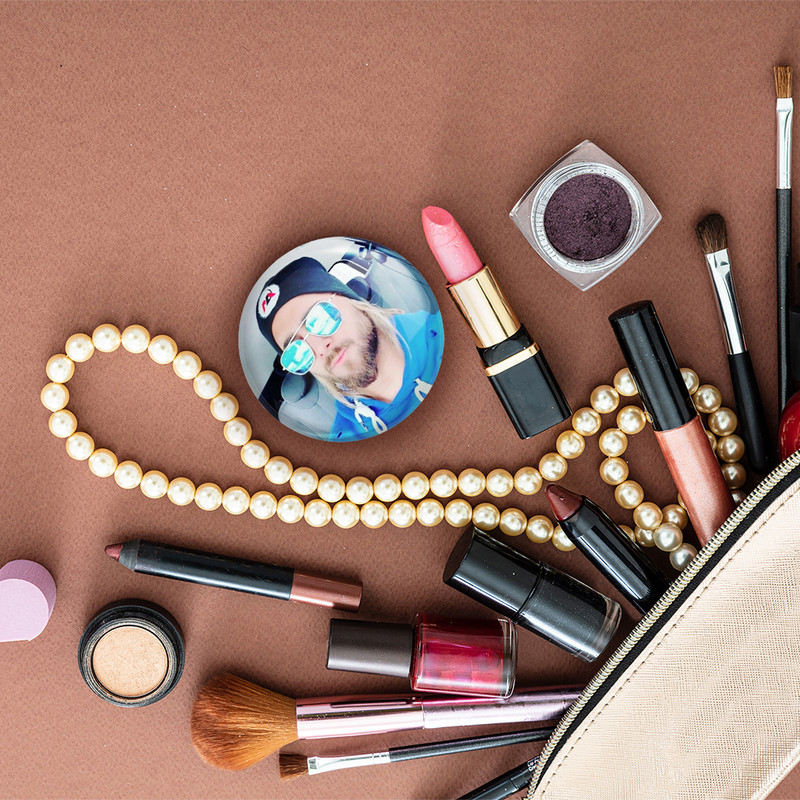 آینه جیبی خندالو مدل امیر مقاره ماکان بند  کد 2548