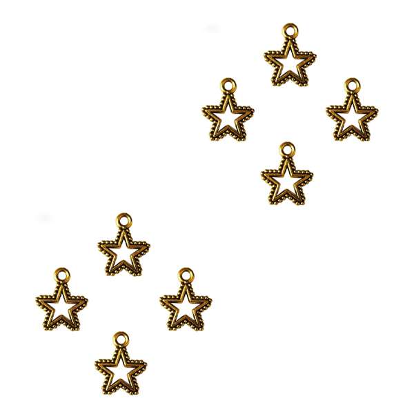 آویز دستبند طرح ستاره کد AD 227 مجموعه 8 عددی