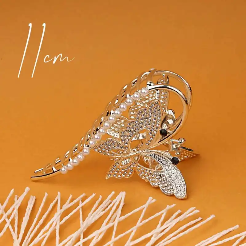 کلیپس مو زنانه مدل پروانه مرواریدی