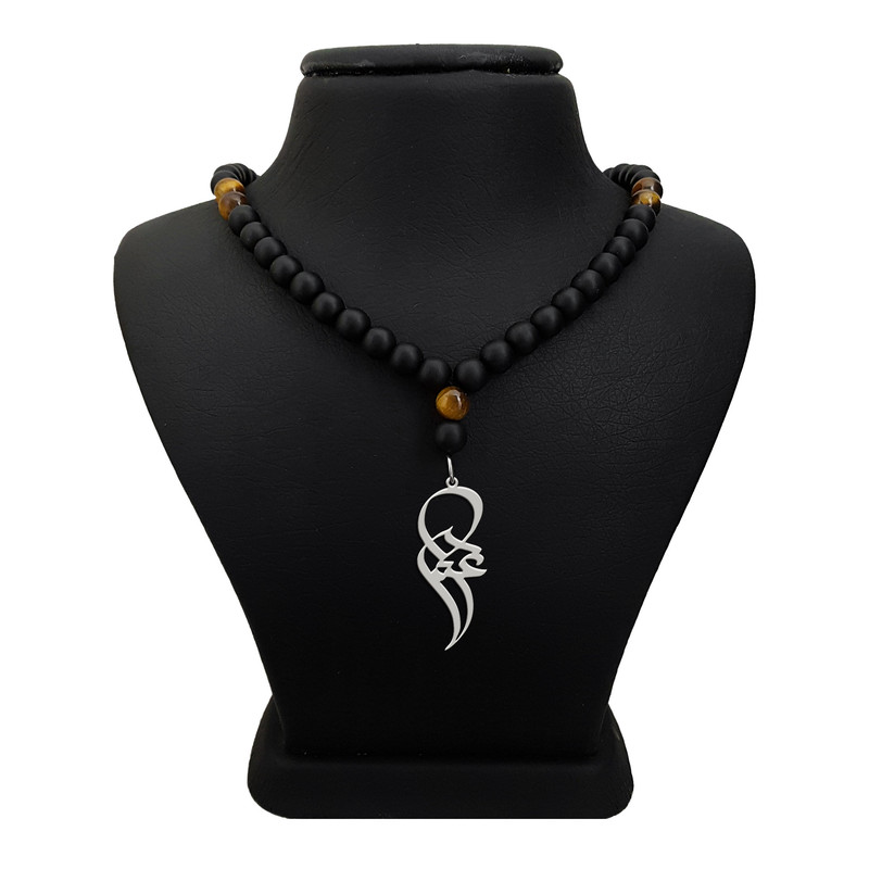 گردنبند نقره مردانه ترمه ۱ مدل عباس کد ma 1006