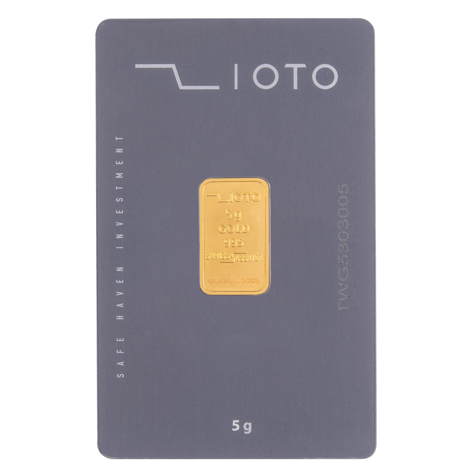 شمش طلا 24 عیار زیوتو مدل Au-p5 بسته 10 عددی