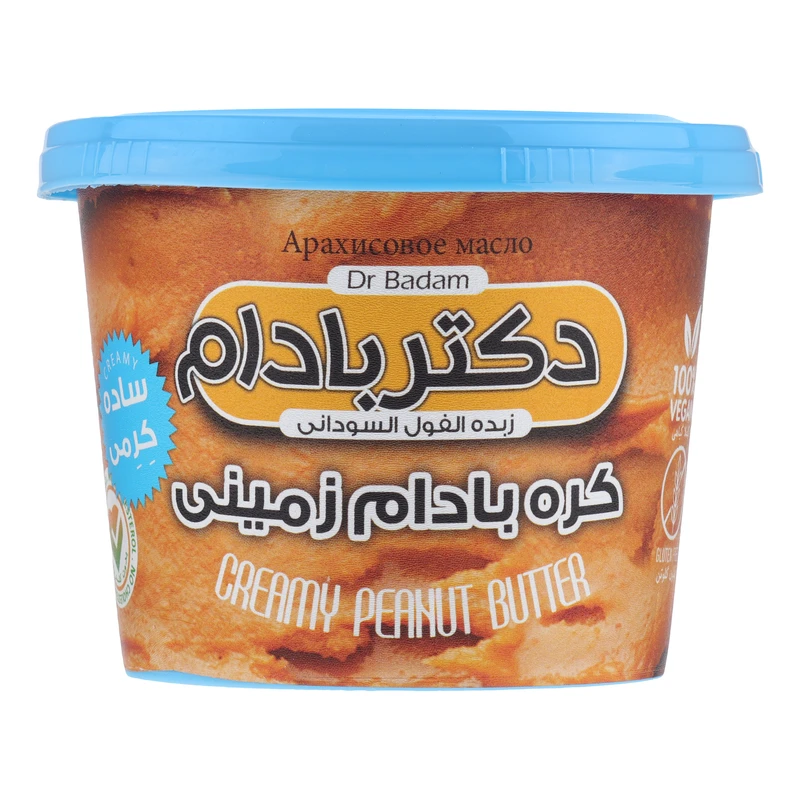 کره بادام زمینی ساده کرمی دکتر بادام - 220 گرم
