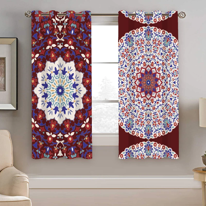 پرده نیروانا طرح سنتی مدل مخمل کد 4411 سایز 140×200 سانتی متر