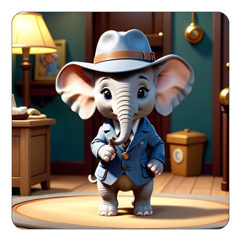 مگنت کاکتی طرح حیوانات کارتونی مدل mp28378