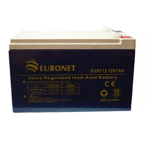 باتری یو پی اس 12 ولت 7 آمپر یورونت مدل EUR712 بسته 10 عددی