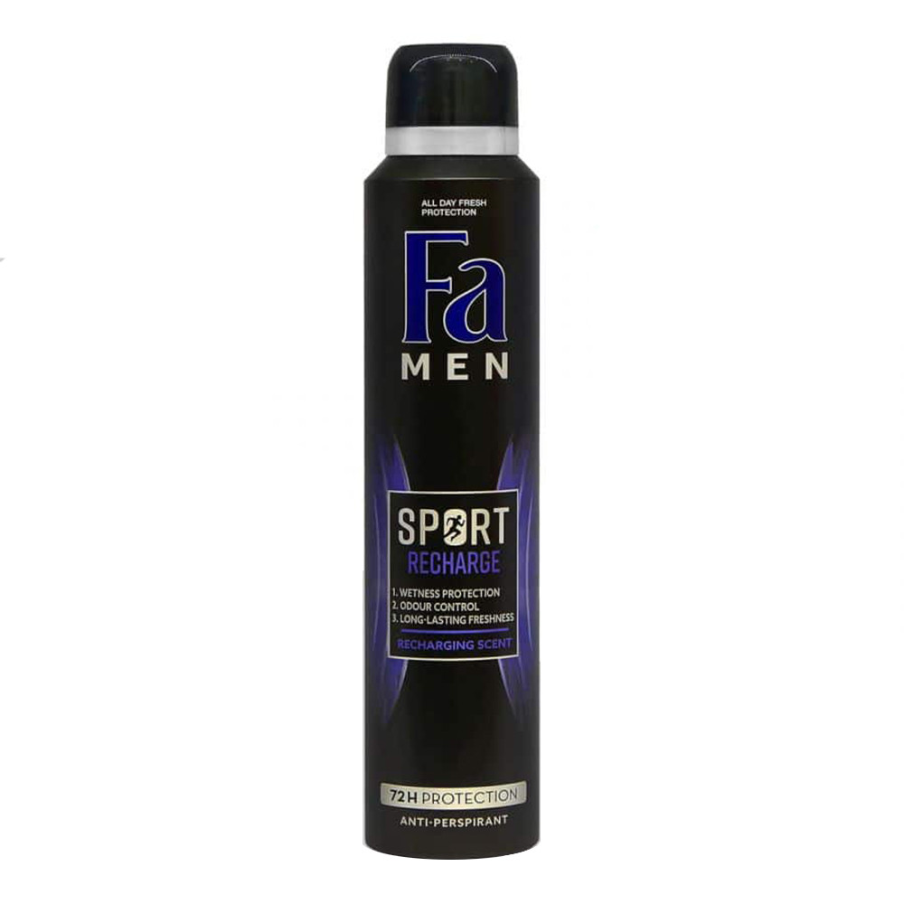 اسپری دئودورانت مردانه فا مدل Sport Recharge حجم 200 میلی لیتر اسپری دئودورانت مردانه فا مدل Sport Recharge حجم 200 میلی لیتر