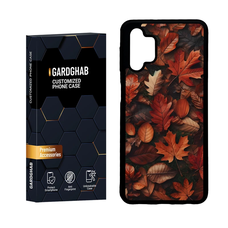 کاور گارد قاب مدل دور ژله ای برگ مناسب برای گوشی موبایل سامسونگ Galaxy A32 5G / M32 5G