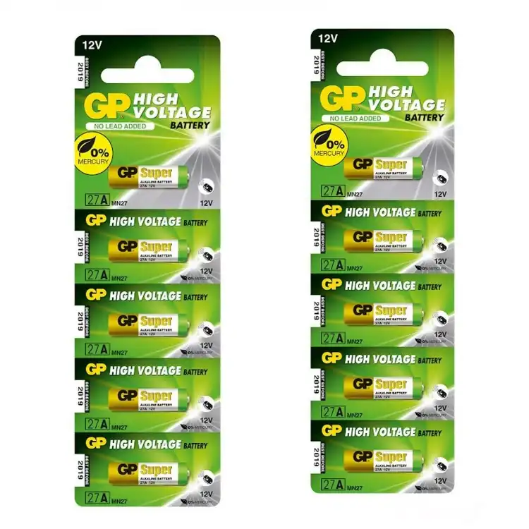 باتری 27A جی پی مدل High voltage بسته ۱۰ عددی