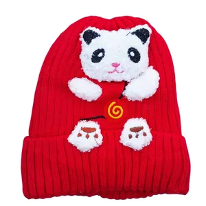 کلاه بافتنی بچگانه مدل حیوانات داخل خز