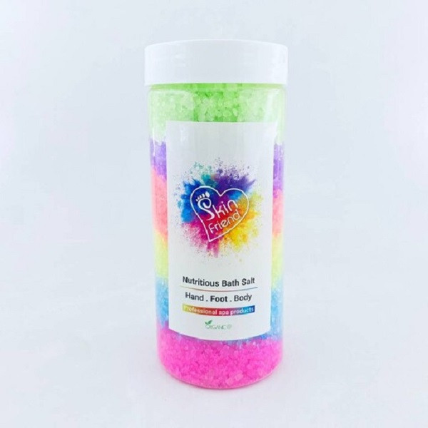 نمک حمام اسکین فرند مدل رنگین کمانی وزن 1000 گرم