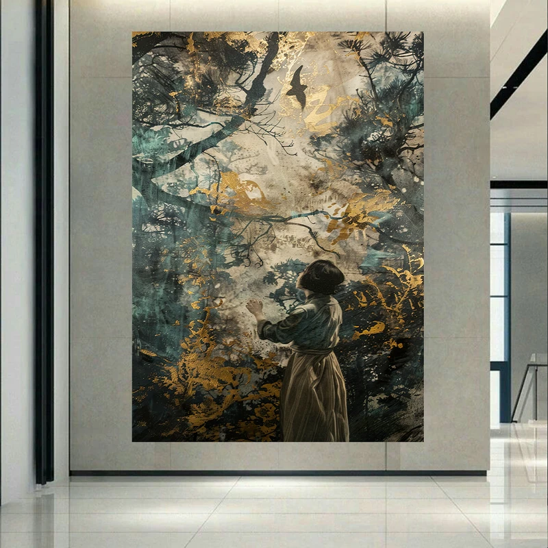 پوستر طرح نقاشی هنری مدل جنگل کد AR305014