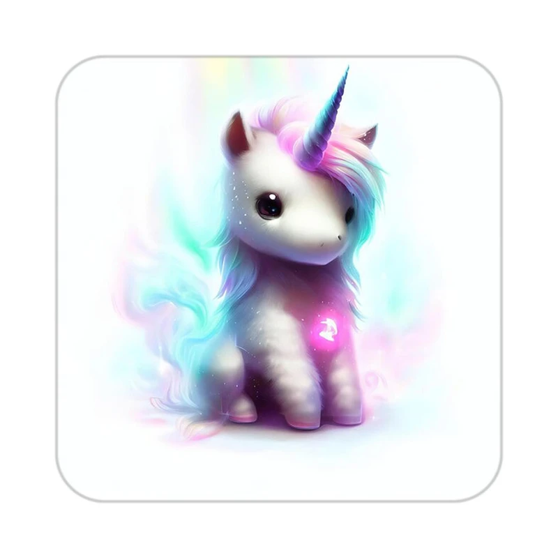 زیر لیوانی کاکتی طرح اسب تک شاخ و یونیکورن مدل mp33119