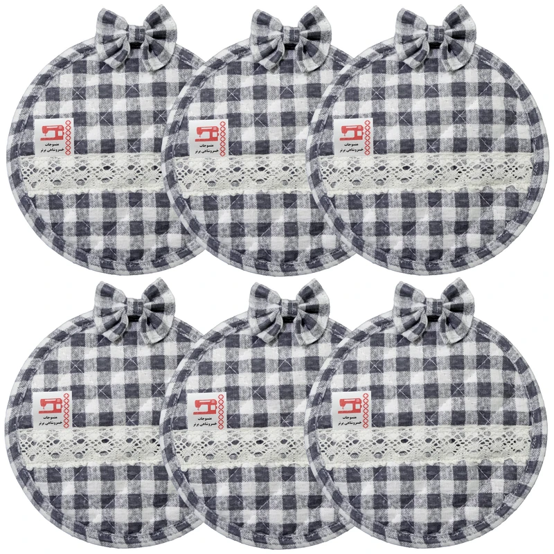 دستگیره منسوجات خسروشاهی برتر مدل  گرد طرح پیچازی کد DGM229 بسته 6 عددی