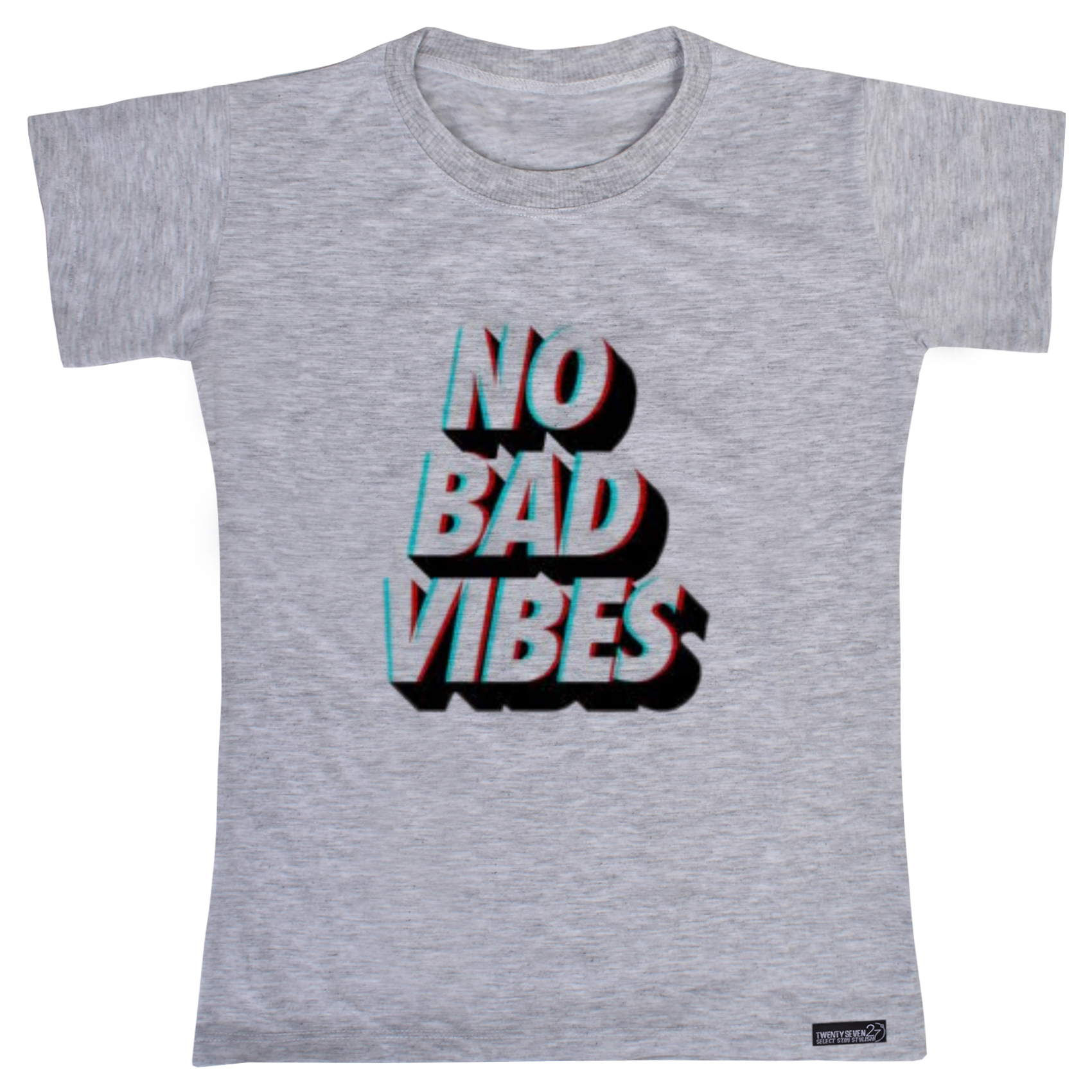 تی شرت آستین کوتاه دخترانه 27 مدل No Bad Vibes کد MH791