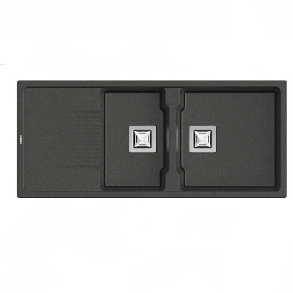 سینک ظرفشویی گرانیت توکار دو لگنه مکوان مدل گرند