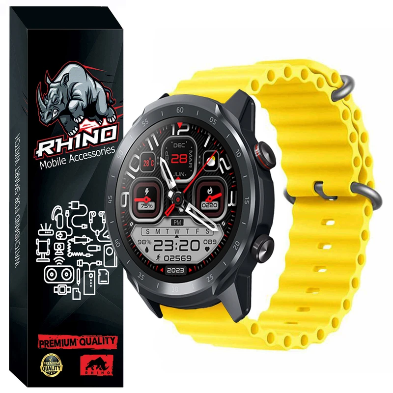 بند راینو مدل Ocean Loop مناسب برای ساعت هوشمند میبرو Mibro Watch A2