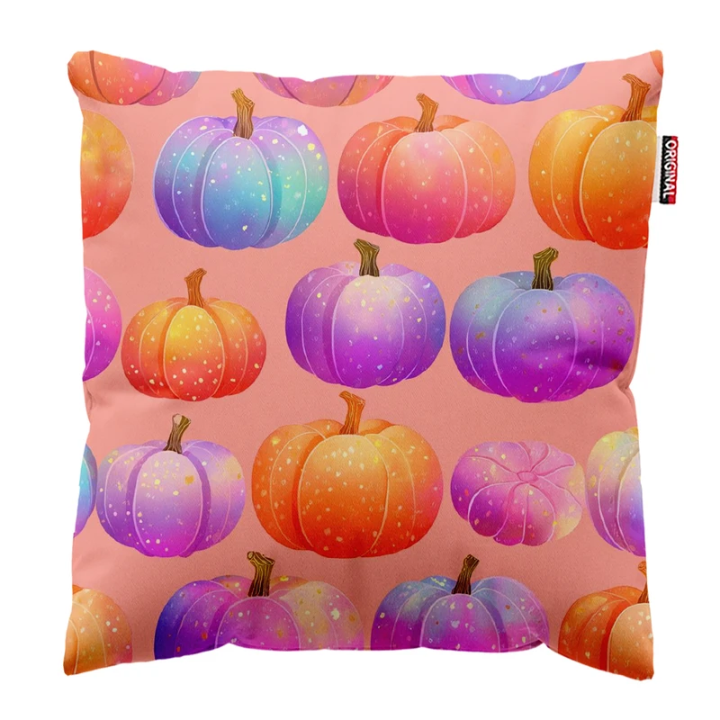 کوسن پاد آفرین مدل پاییز طرح کدوتنبل کد PK302768 سایز 30*30 سانتی متر