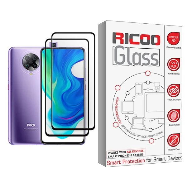 محافظ صفحه نمایش ریکو مدل Ricoo Glass MIX002 مناسب برای گوشی موبایل شیائومی Poco F2 Pro بسته دو عددی