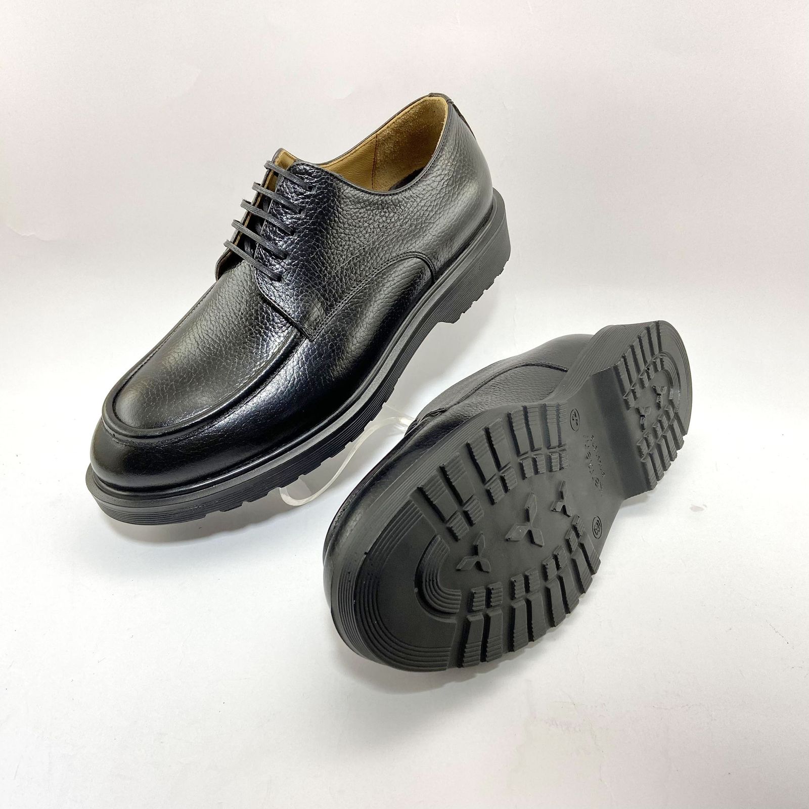 کفش مردانه کرمانی مدل چرم دستدوز فلوتر کد 84110 رنگ مشکی - - 2