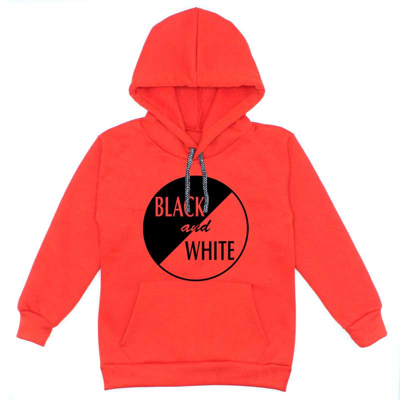 هودی پسرانه مدل بلک اند وویت کد W59 رنگ قرمز