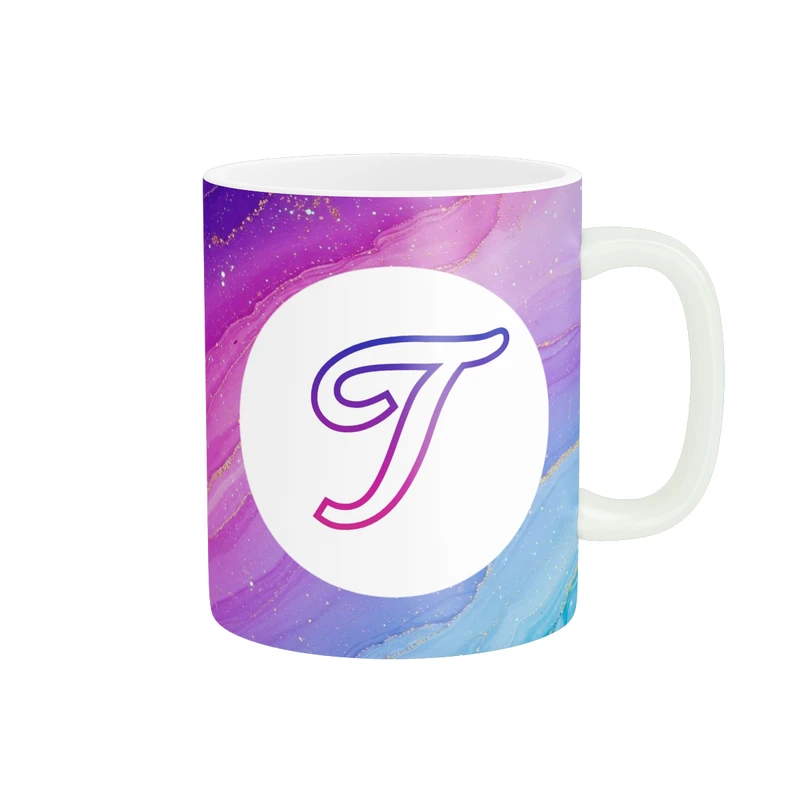 ماگ پاد آفرین مدل اسم شخصی فانتزی طرح اول اسم حرف T کد p11296