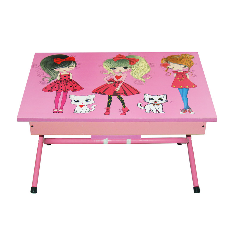 میز تحریر کودک میزیمو طرح دختر چکمه پوش کد 3464