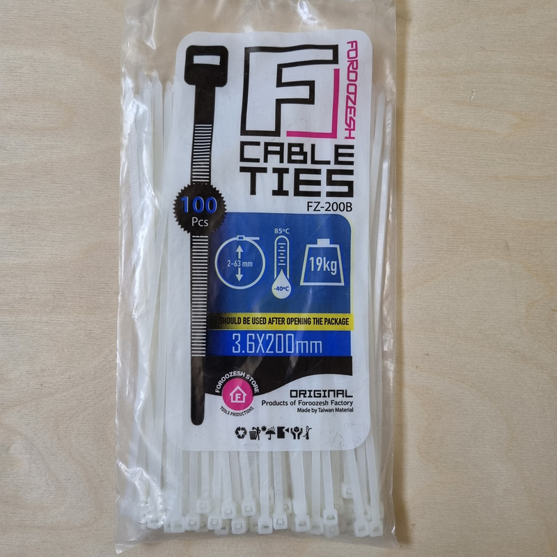 بست کمربندی فروزش مدل F20B بسته 200 عددی بست کمربندی فروزش مدل F20B بسته 200 عددی