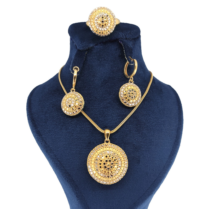 نیم ست طلا 18 عیار زنانه طلا و جواهرسازی افرا مدل آوا 861371