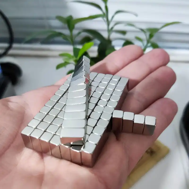 آهن ربا مدل نئودیمیوم مکعب کد S10x5x5 بسته 5 عددی