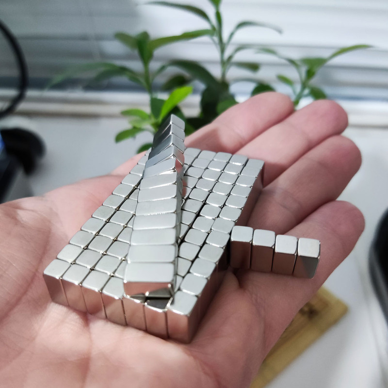 آهن ربا مدل نئودیمیوم مکعب کد S10x5x5 بسته 5 عددی