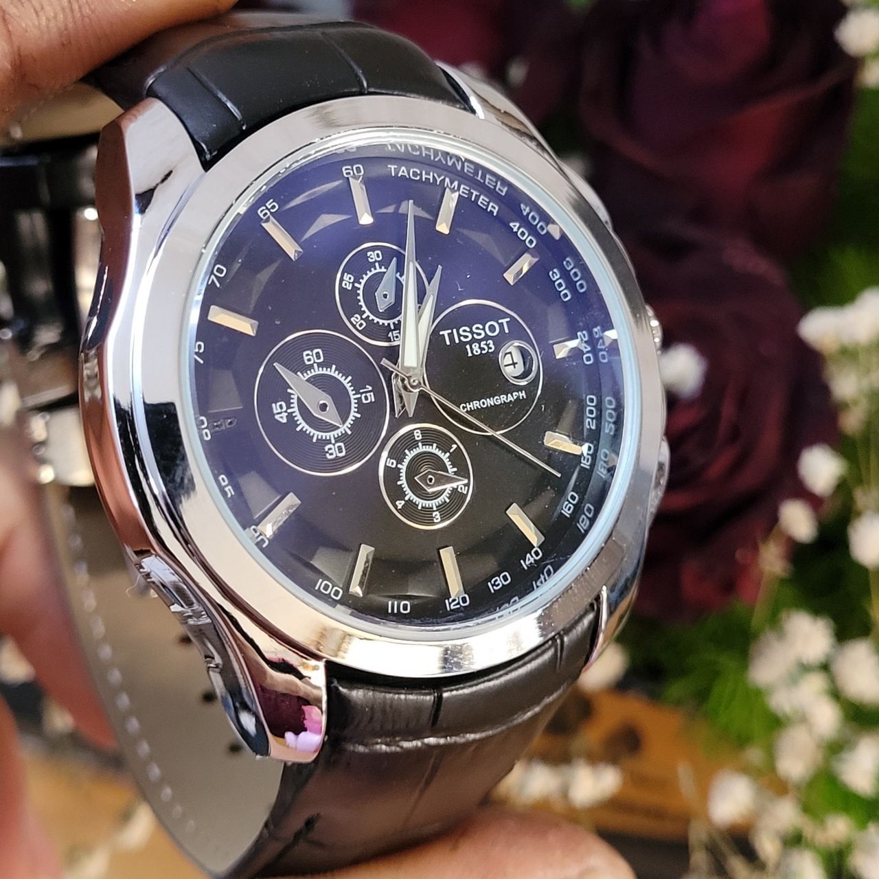 ساعت مچی عقربهای مردانه کوارتز مدل تک موتور بند فیکس کد 06 -  - 8