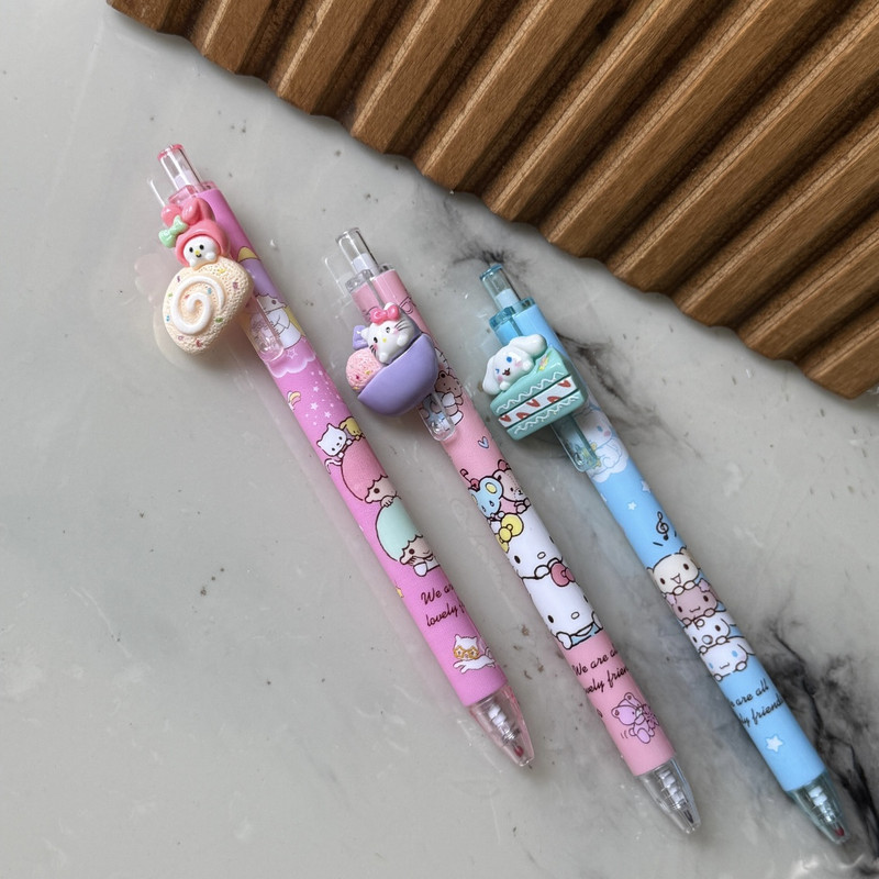 خودکار 0.7 میلی متری طرح کیتی و کرومی بسته 3 عددی