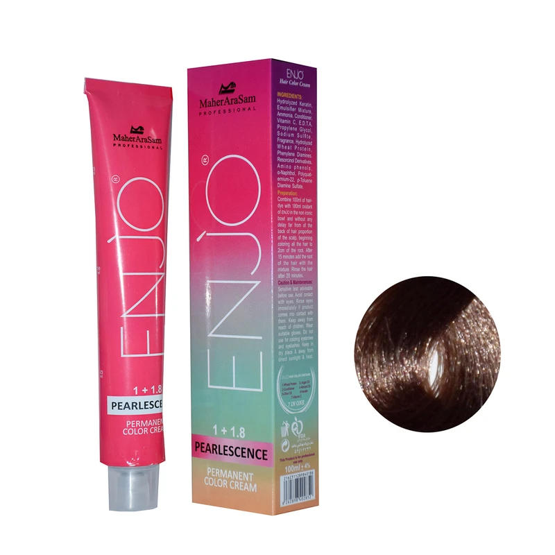 رنگ مو انجو شماره R6 حجم 100 میلی لیتر رنگ بلوند کاکائویی متوسط  