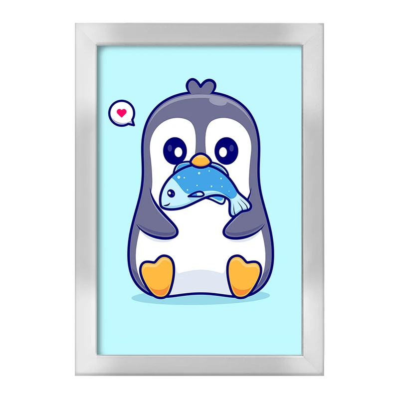 تابلو خندالو طرح حیوانات بامزه پنگوئن کد 29715