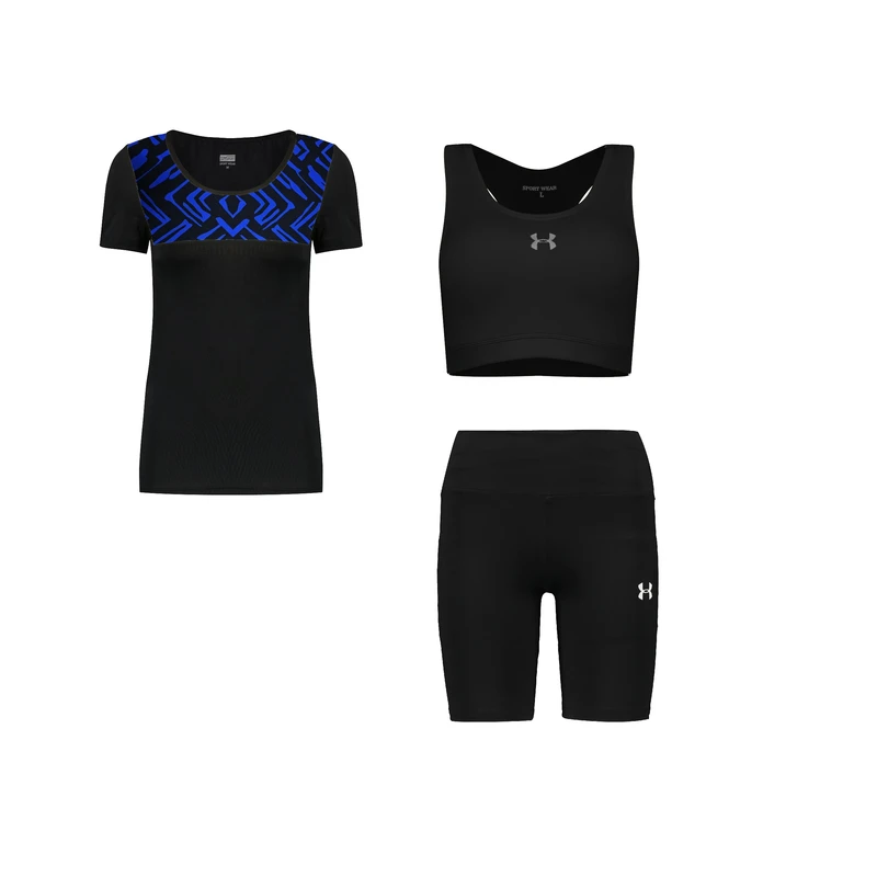 ست سه تکه لباس ورزشی زنانه مدل 1801-69-710102